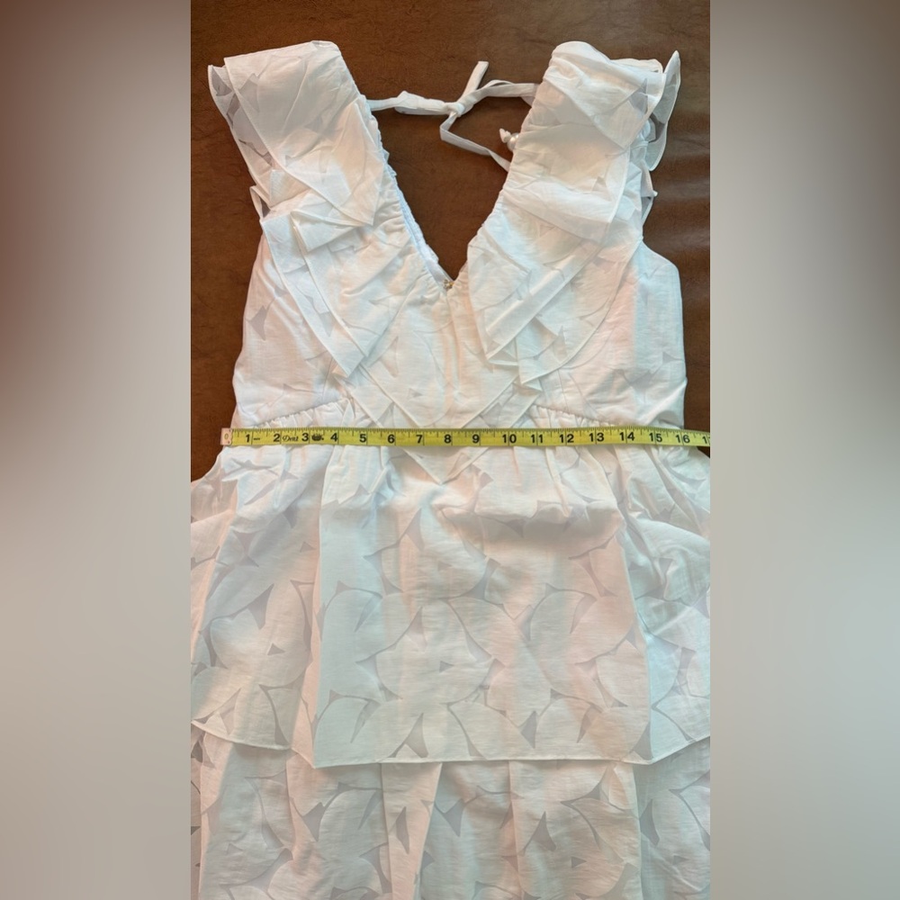 Lilly Pulitzer White Ritamarie Ruffle Tiered Mini Dress - Size 12 MSRP $278 NWT - Picture 4 of 6